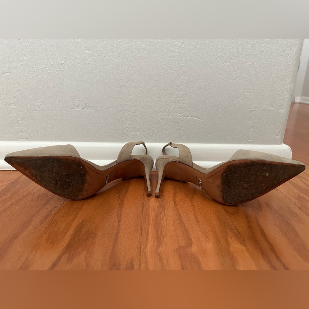 Elegant Tan Women's Slingback Heels - Picture 5 of 7